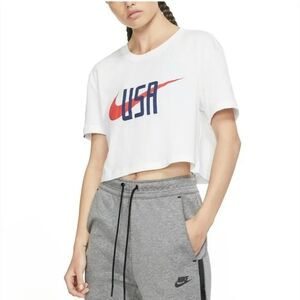 Nike Women's USA Swoosh Crop Top, White, Size XL,‎ Athletic, Leisure Wear